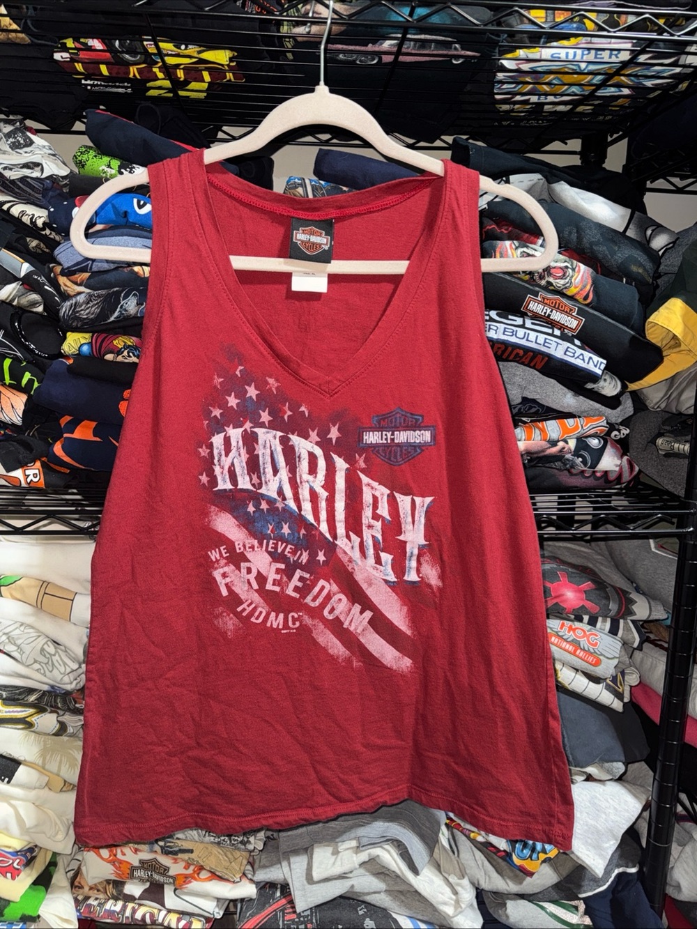 Y2K Harley Davidson Women’s We Believe In Freedom Hawaii Tank Top Size Xl